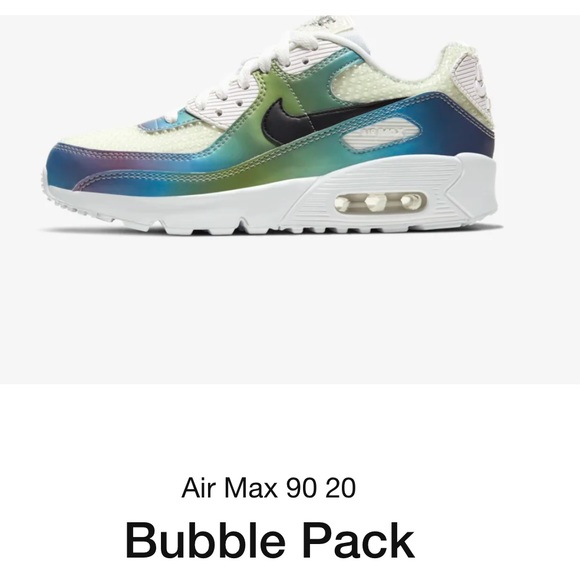 Nike Air Max 90 20 Bubble Pack White GS 4.5Y - Picture 2 of 9